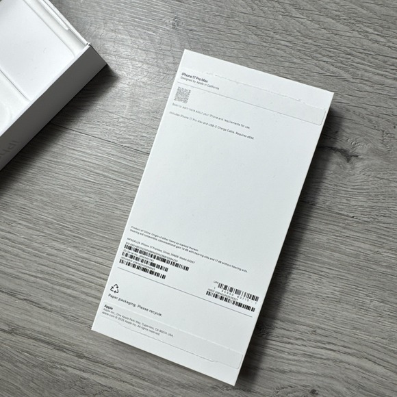 iPhone 17 Pro MAX Silver 256gb Original EMPTY BOX ONLY A3257 - Picture 14 of 16